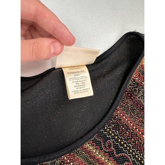 Kathie Lee Woman Multi-Color Top Blouse Striped Pattern Size 3X 22/24 - Picture 4 of 8